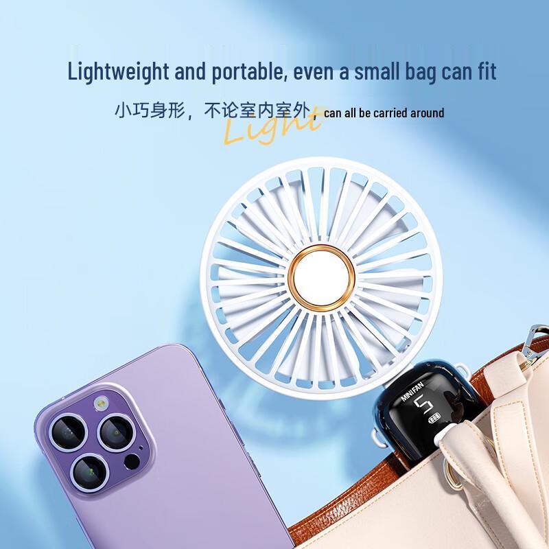 KUMEN 5-Gear Portable Handheld Mini Fan