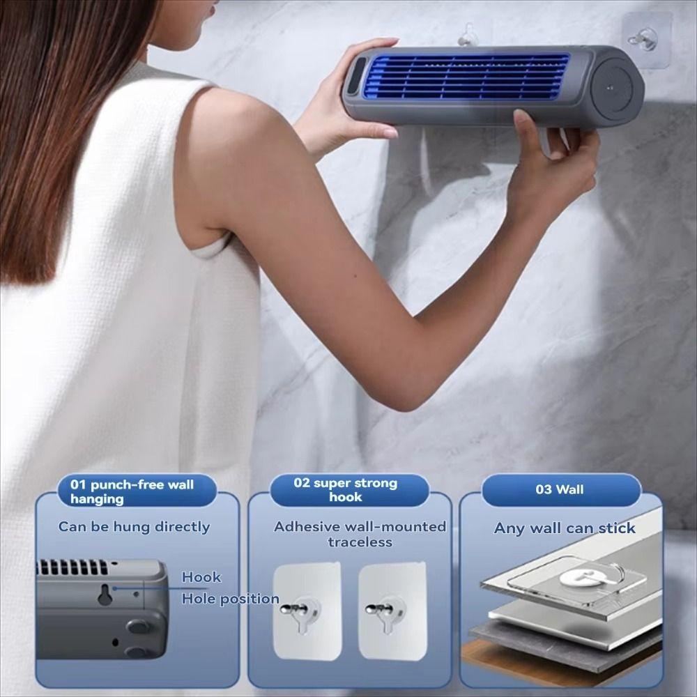 3 Speeds Desk Fan Quiet Wall Mount Fan Portable Air Conditioning Fan  Bedroom