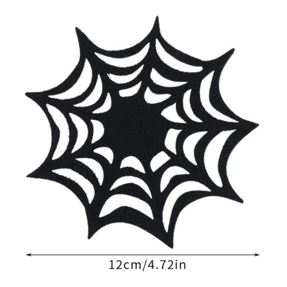 6pcs Heat Resistant Spider Web Coaster Hollow Spider Web Cup Mat Spider Web Cup Pad  Halloween