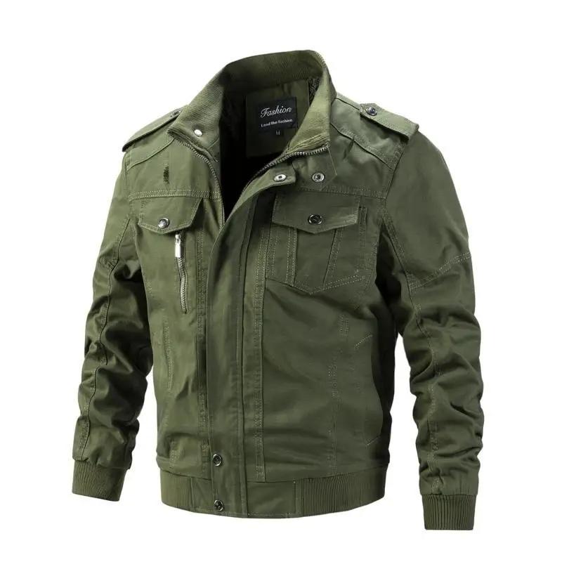 

Fashionable Thick Men s Jacket Casual Trendy Cross-Border Workwear Warm Men s Wear Leisure Jacket For Cold Weather 6XL армія зелений колір