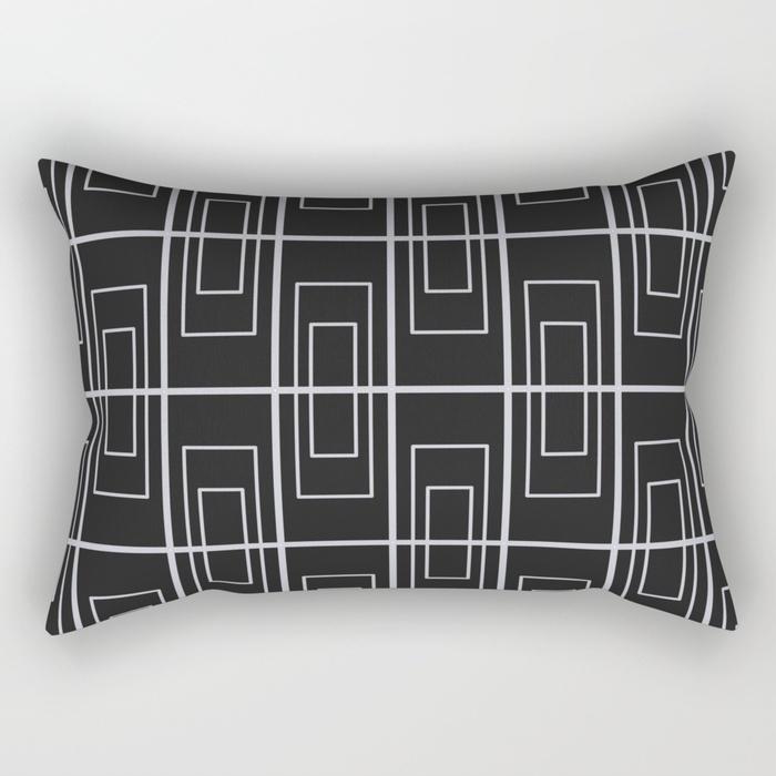 Black and White Simple Geometric Rectangle Pillowcase Home Decor Car Sofa Cushion Cover Home Decor Accessories 30x50cm