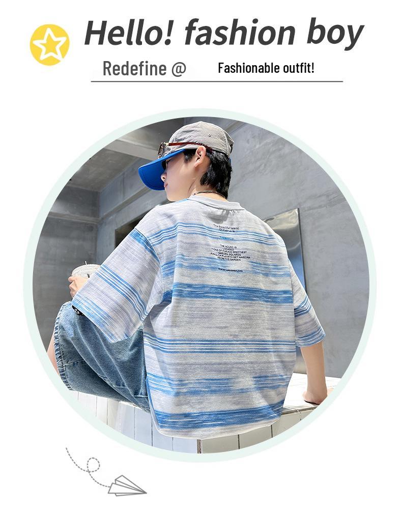 Cool Boy Summer Short Sleeve T-shirt: Casual Loose Fit for Kids TX8193