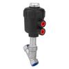 Angle Seat Valve Air Actuated Thread Connection Stainless Steel Thickened Plastic Case Steam Valve1 2in DN15