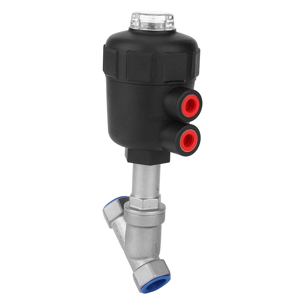 Angle Seat Valve   Actuated Thread Connection Stainless Steel Thickened Plastic Case Steam Valve
