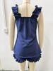 Women's Summer 2025 Ruffled Vest & Shorts Two-Piece Set - Fashionable European & American Style