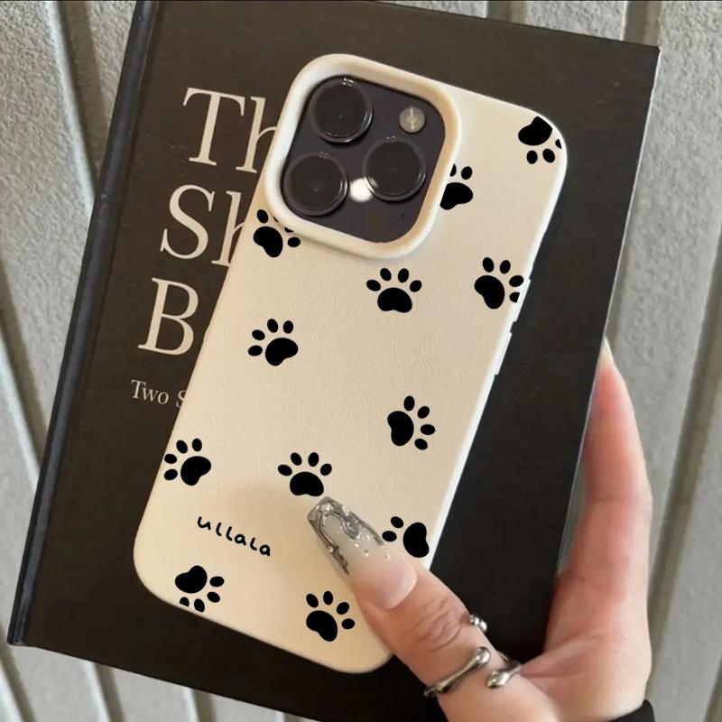 Cute Animal Pawprint Pattern Phone Case For iPhone 17 16 15 14 13 12 11 Pro Max Plus 17 Air XS X XR Shockproof Soft Back Cover