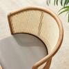 Nordic Light Luxury Vine Weaving Japanese Homestay Home Backrest Armrest Retro Style Quiet Wind Hotel Soft Bag Chair