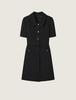 Roem Collar 2-In-1 Tweed Mini Dress (Black) Rmowg25Nt1