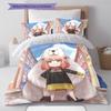 Set Copripiumino Trapuntato con Fantasia Cartone Animato Federa Decorazione per la Casa Regalo di Compleanno (1 * copripiumino + 2 * federa, senza nucleo)