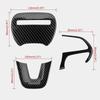 For Dodge Challenger Charger 2015-2025 Carbon Fiber Style ABS Interior Steering Wheel Trim Cover Button Frame Sticker Decoration
