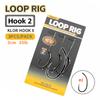3pcs/pack Carp Fishing Line Loop Rig 35LB/15.9kg KLOR HOOK Size 2 4 6 8 Ready-Tied Soft Hook Link Sections Combi Rig Hair Rigs Carp Fishing Tackle