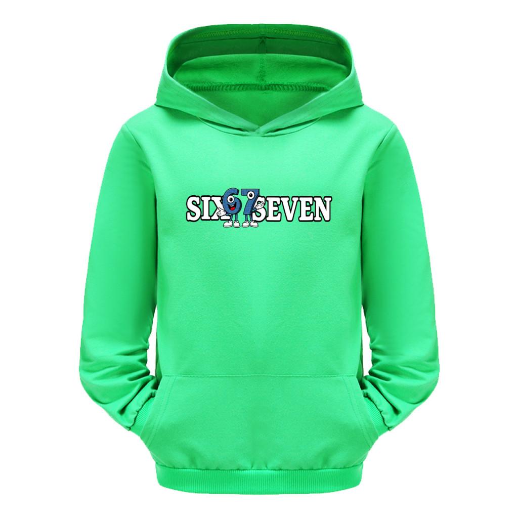 5388 Kids Boys Girls Steal a Brainrot 67 Printed Casual Long Sleeves Hoodies with Pocket