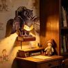 European Retro Owl Luminous Wall Decor - Creative Resin Relief Night Light for Library or Bedroom