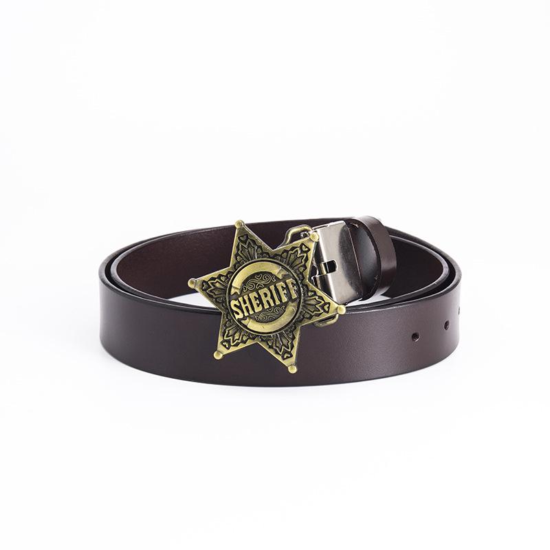 Herren Retro Leder Sheriff Gürtel - Europäisches & Amerikanisches Modeaccessoire
