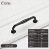 128mm Home Hotel Italian Aluminium Alloy Black Color Furniture Handles Drawer Kitchen Cabinet Bookcase Hardware Cabinet Pulls