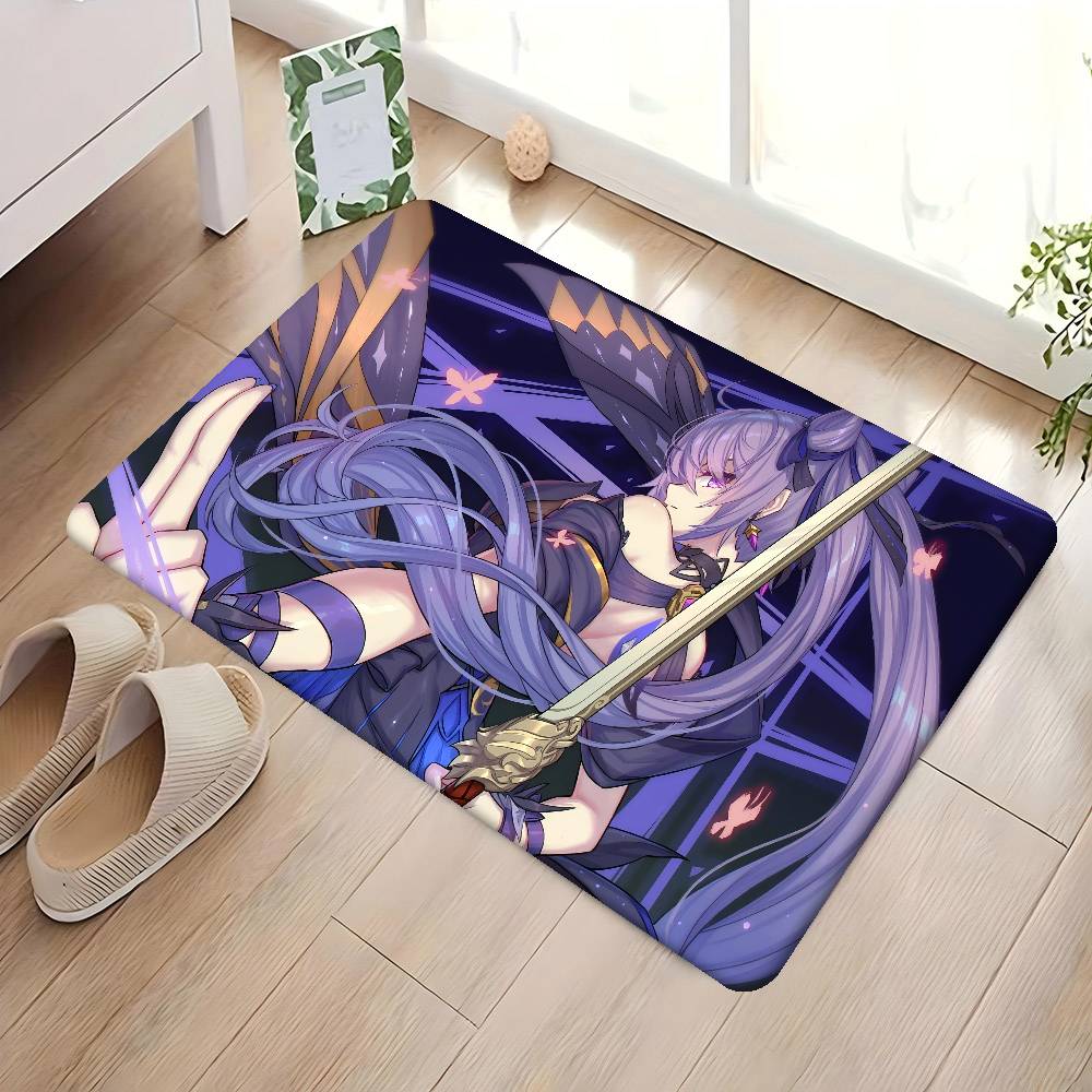 Genshin Impact Keqing Anime Door Mat Nordic Style Bedroom Living Room Doormat Home Balcony Anti-Slip Alfombra