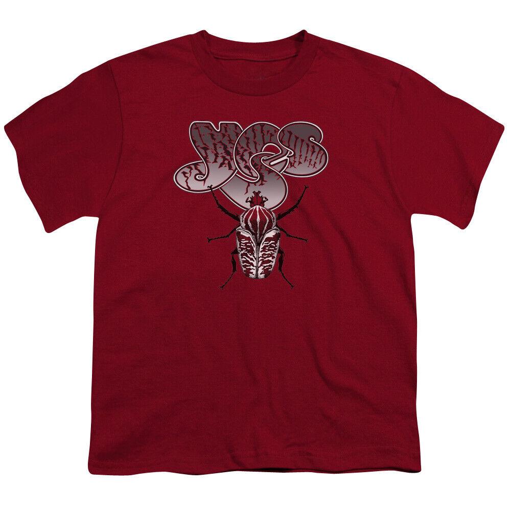 26 Yes Beetle Kids Youth T Shirt Licensed Prog Rock Band Tee Cardinal Unisex T-Shirt XXXL