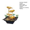 Golden Relaxation Tabletop Water Fountain with LED Light 4 Tier Lotus Small Desktop Waterfall Fountain with Rocks for Home Bathroom Bedroom Decor