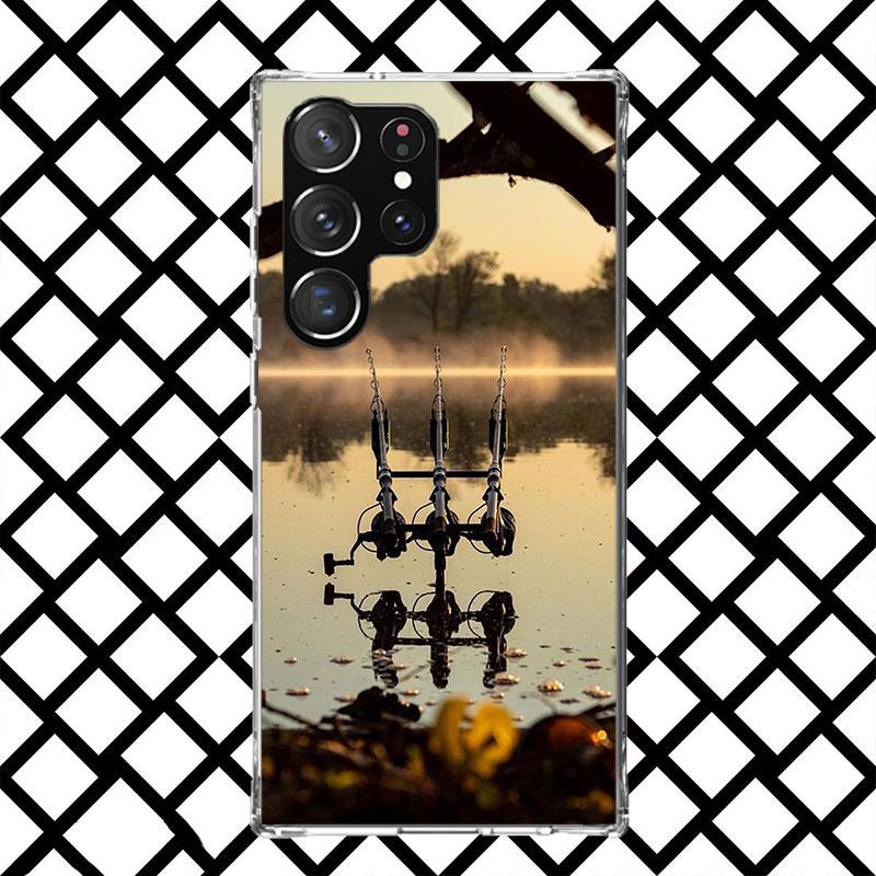 Carp Fish Fishing Rod Hook Phone Case for Samsung Galaxy S26 S25 Edge S24 S23 Ultra S22 Plus S21 FE S20 + Soft Cover Print Funda