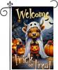 Halloween Garden Ag for Outside 12x18 Inch Double Sided, Cow Pumpkin Small Yard Ags for Outside, Outdoor Welcome Ag Fr WZZ
