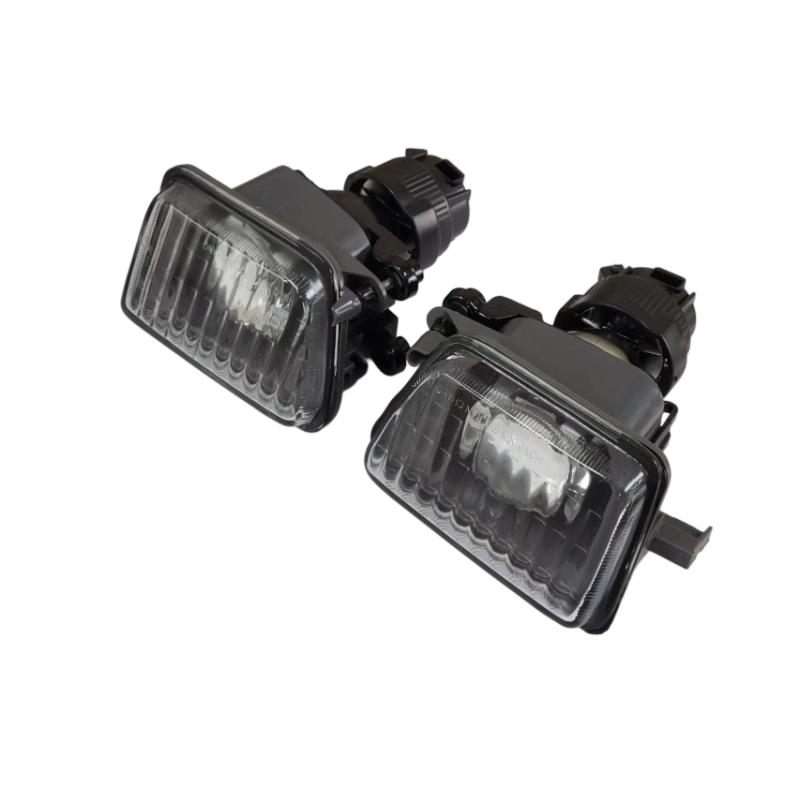 One Set Front Fog Light Clear Glass Lens With Metal Bracket For VW Golf Jetta MK2 Big Bumper
