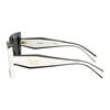 Prada Temple Logo Acetate Square Sunglasses Women's Black/White Black/white 53mm Basic Packaging-glasses Case + Packaging Box