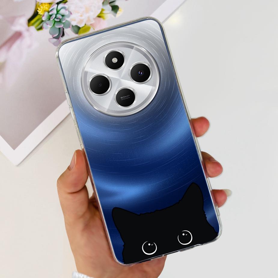 For Xiaomi Redmi 14C Case Poco C75 Cute Cat Cartoon Cover Soft Silicone Phone Case For Xiaomi Poco C75 Redmi 14C 14R Fundas Capa