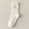 Women's Cable Knit Fleece Mid-Calf Socks - Warm, Thick, and Solid Color for Autumn/Winter