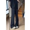 Black Scimitar Micro-pull Pants Men's Summer Cleanfit Drape Premium Pants Loose Casual Floor Pants