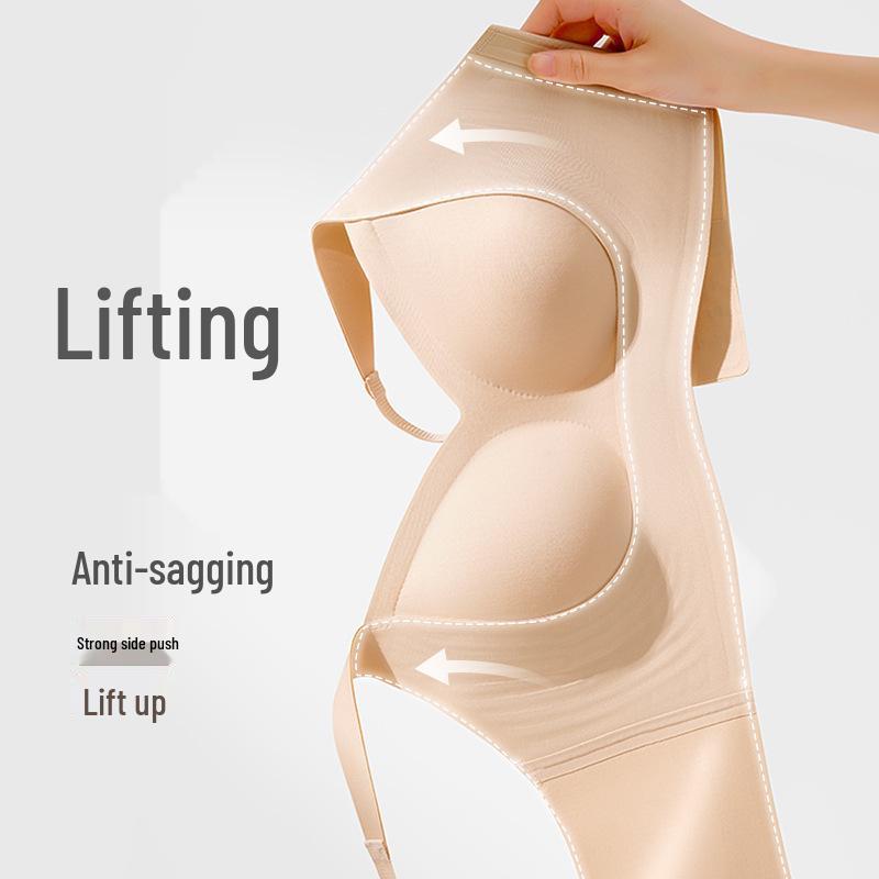 **Adjustable Soft Support Seamless Uplift Bra - No Underwire, Anti-Sagging, Side Support**