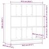 VidaXL Bibliothèque chêne artisanal 97,5x29,5x100 cm bois d'ingénierie, bibliothèque, armoire de rangement, support de 855789