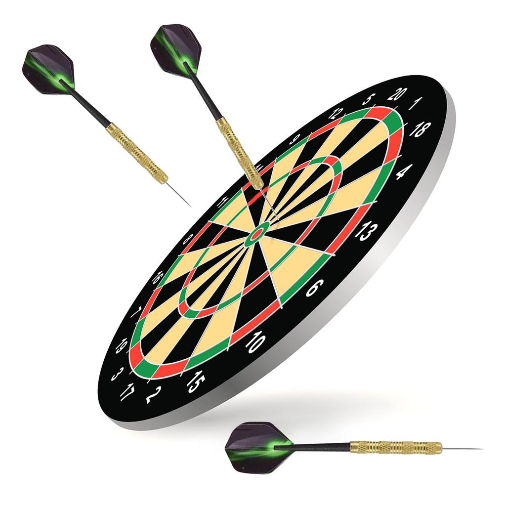 Set of 12Pieces Steel Tip Darts, Not Easy to Break and Bend Profession 14g Metal Steel Tip Darts with Plastic Shaft