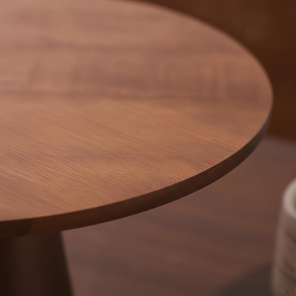 Acacia Wood Cake Stand Round Pedestal Tray with Tapered Base Elevated