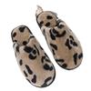 Baotou leopard print plush thickened warm fashionable household bedroom flat bottom non-slip autumn and winter cotton drag girl