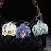 Creative Simulation Flower Pendant Keychain Exquisite Phalaenopsis Heart-Shaped Hook Keychain  Backpack Decor Accessories