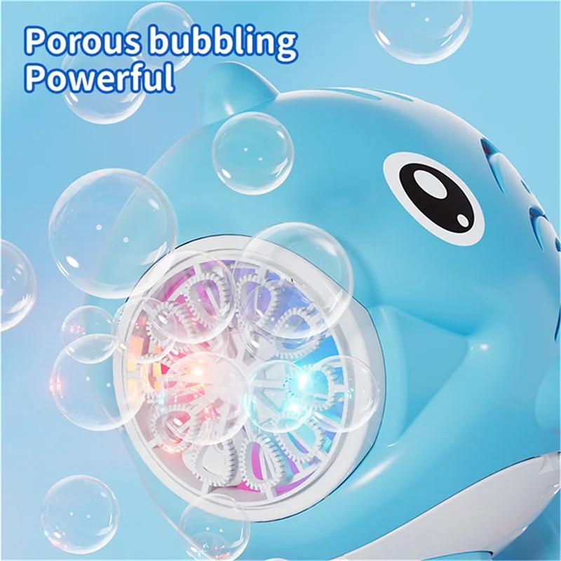 Whale Bubble Gun 10 Hole Fully Automatic Bubble Gun Children's Outdoor Electric Bubble Gun No Battery No Bubble Water