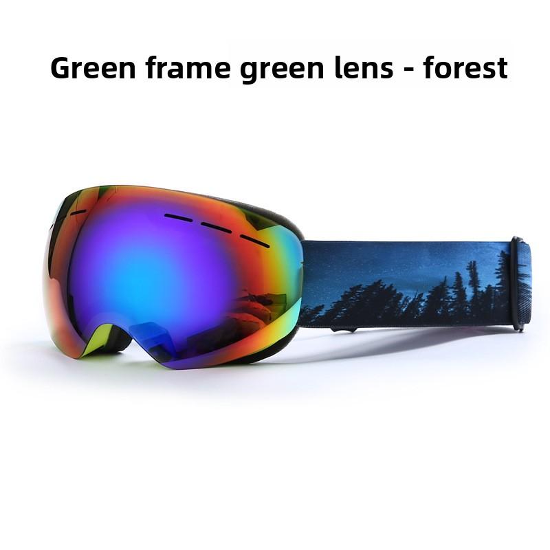 

Double-layer Anti-fog Ski Goggles Outdoor Riding Large Spherical Glasses Can Card Myopia Goggles/HX36 Children