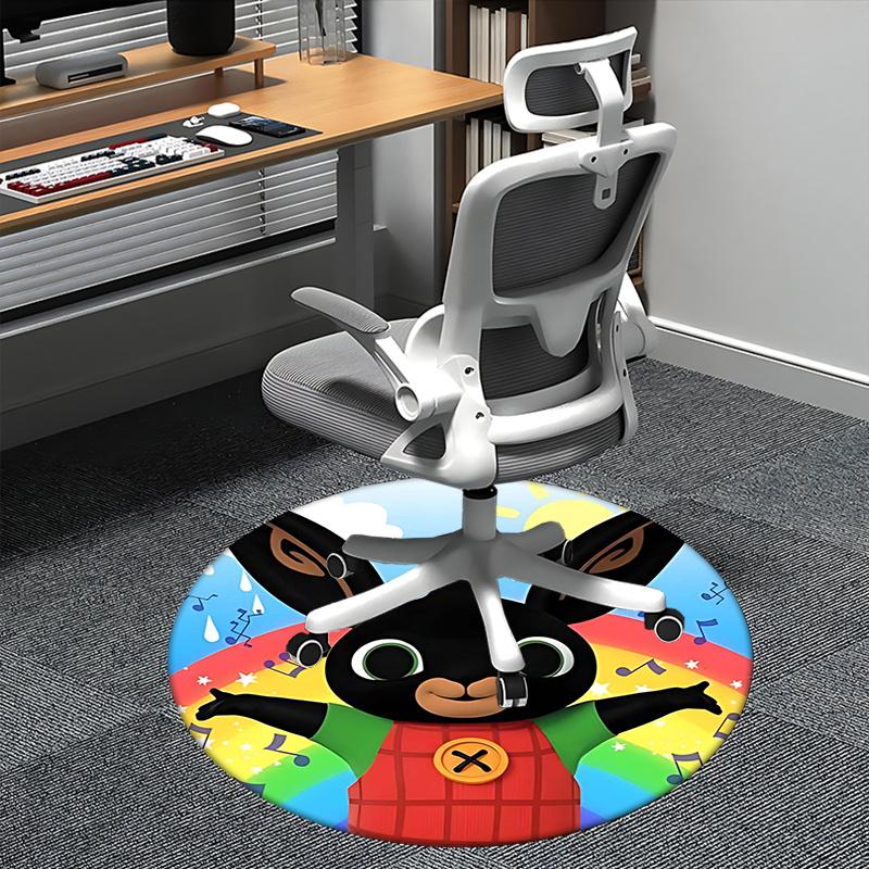 

Bing Rabbit Chair mat Round Rug-Office carpet, Non-slip, Suitable for Living Rooms, Bedrooms decor.1205284a 80cm by 80cm