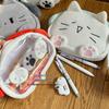 Large Capacity Hello Kitty Pencil Case: Cute Cartoon Cat Storage Bag & Student Stationery Handbag