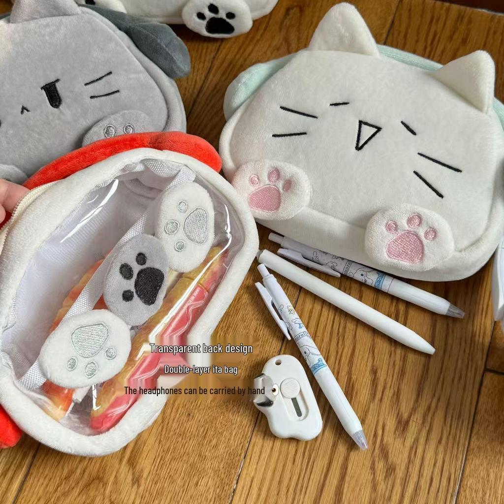Large Capacity Hello Kitty Pencil Case: Cute Cartoon Cat Storage Bag & Student Stationery Handbag
