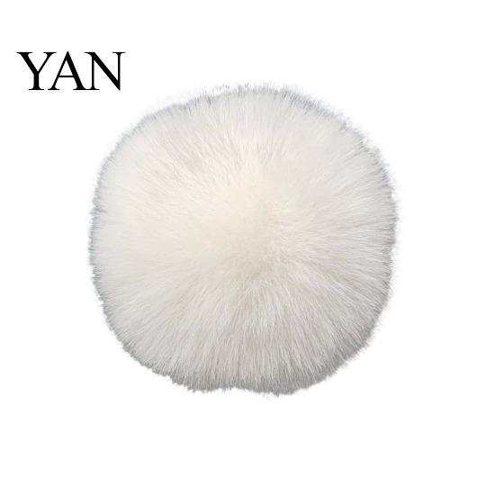 Backpack Charms Faux Fur Pom Fluffy Ball with Elastic Loop Cute for Hats Plush Bag Charm Craft Projects Hat Accessories