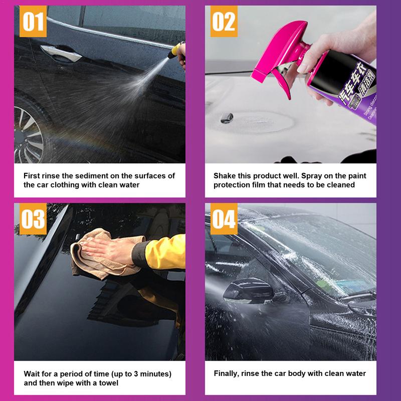 Car Soap Wash Powerful Car Wash Spray Auto Detailing Supplies Waterproof Gentle Car Wash Supplies Car Detail Spray For Stains