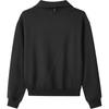 Skechers Outdoor Series Letter Collar Pullover Half-Zip Sweatshirt Women Sweatshirt Carbon-Black L424W002-0018