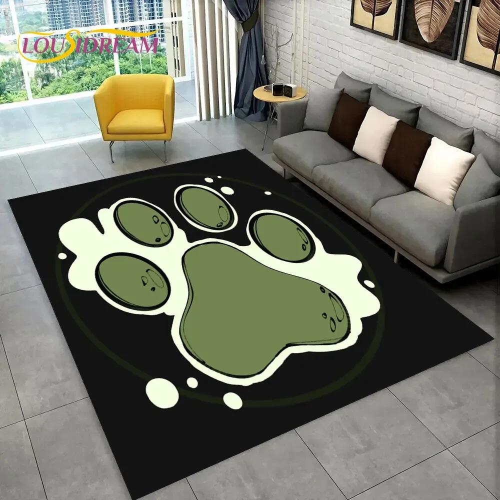 Domácí mazlíčci Footprint Sole Series 3D Area Koberec Velký,Koberec do obývacího pokoje Ložnice Pohovka Rohožka Dekorace,dětská protiskluzová podložka na podlahu