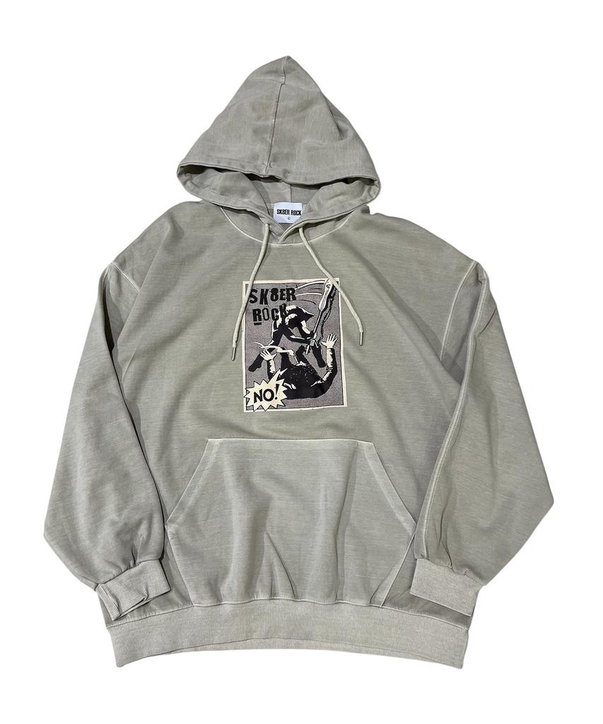SK8ER ROCK No Control Pigment Sweat Hooded (Beige)