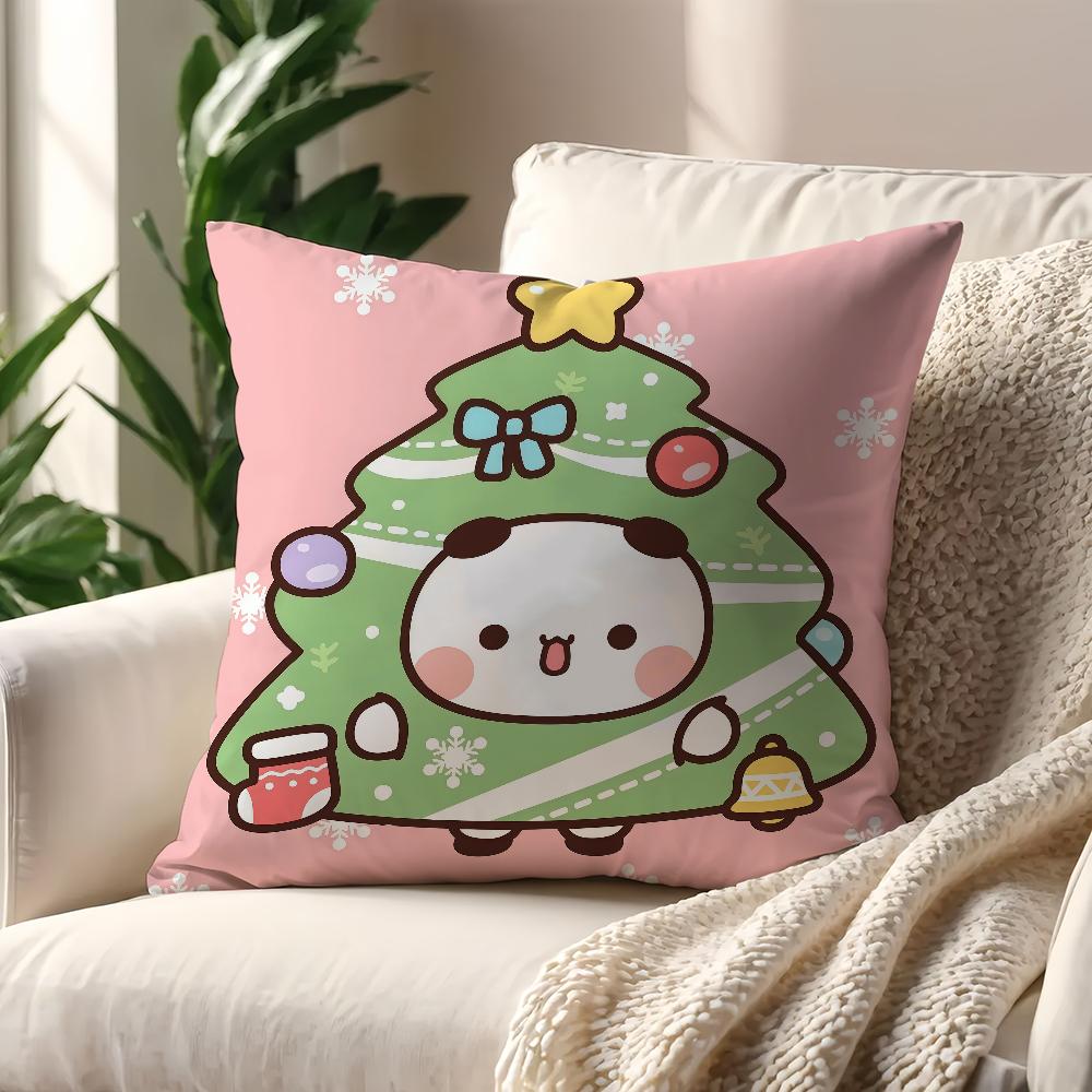 Cartoon dudu bubu Christmas tree cute cushion cover Pillow Cover Decoration Room Home Sofa living Office Car Nordic Simplicity