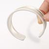 18K Genuine Gold Wide Open Bangle Pure Copper Simple Bracelet Base  for Women