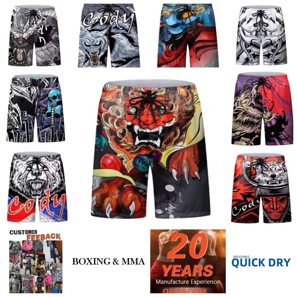 MMA Muay Thai Kickboxing Boxing Shorts Mixed Martial Art UFC Boxer Unisex Men Women Pants Fighting Fitness Gym Training Sport Workout