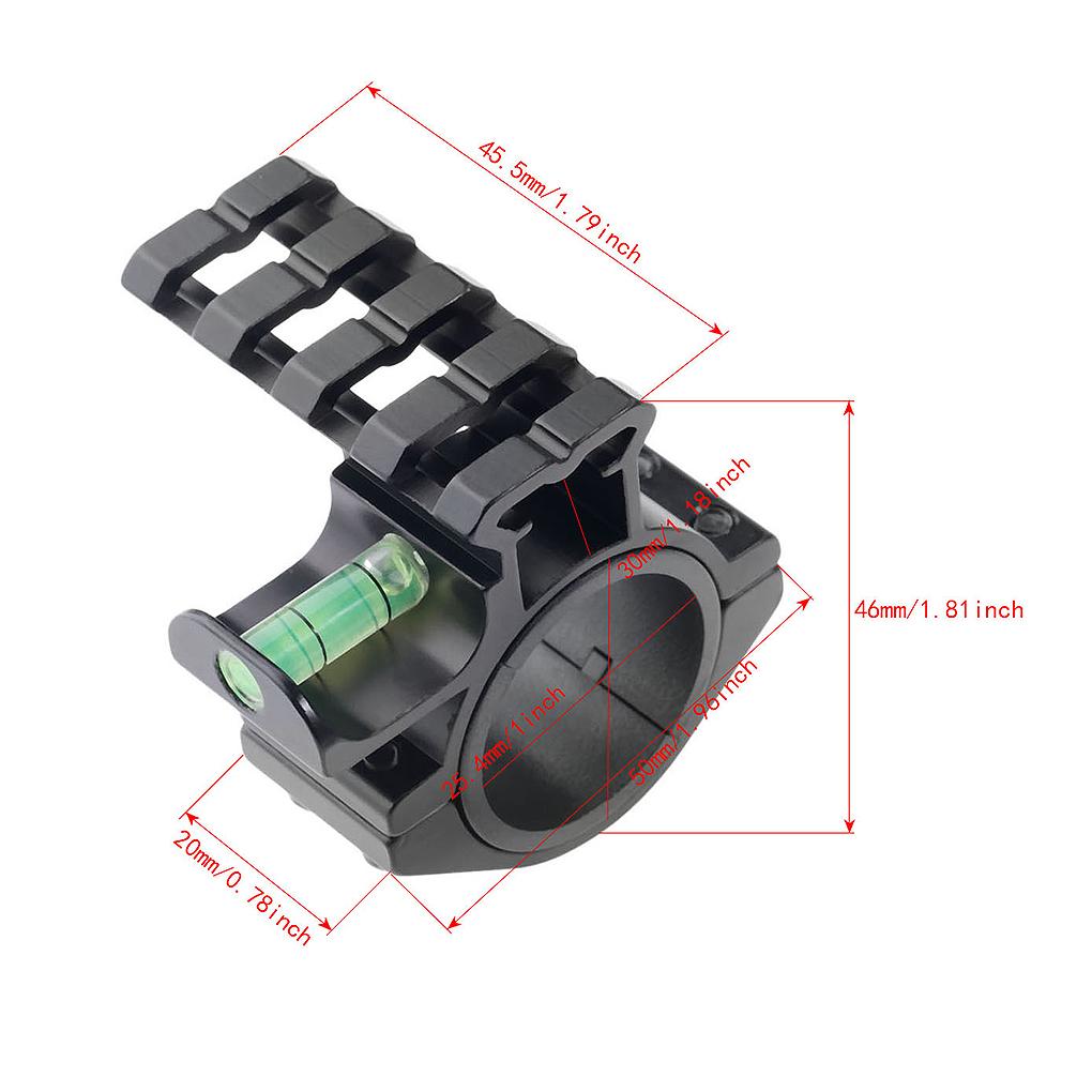 Bubble Level Mount Rings Adapter Scope Tube Sight Long-range Outdoors High-visibility Green Fluid Hiking