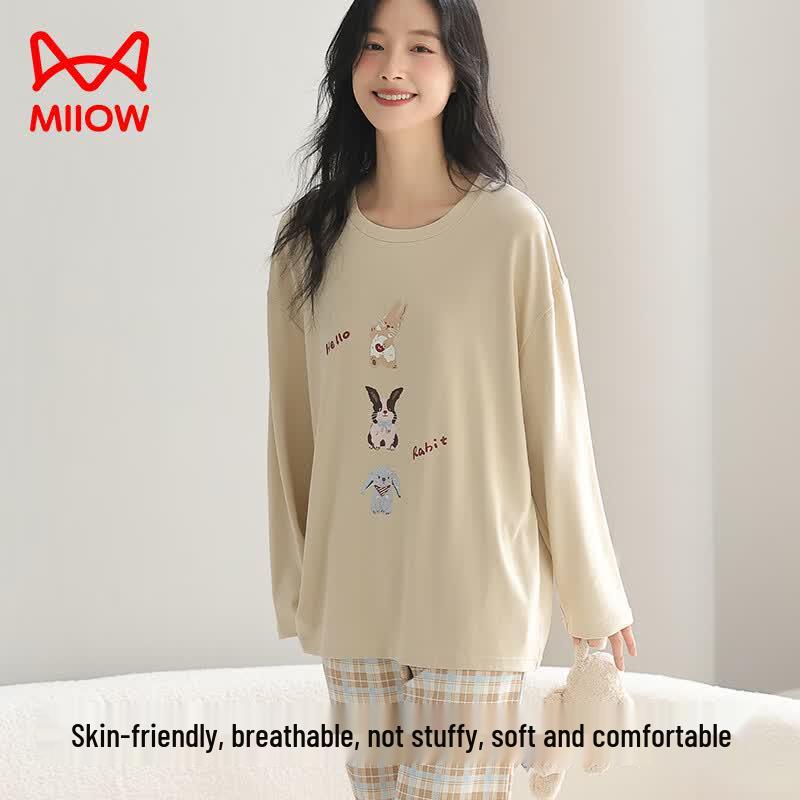 Women's 100% Cotton Long Sleeve Pajama Set